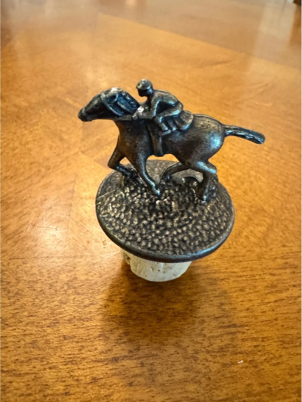 Blanton “L” Vintage Horse and Jockey Bottle Stopper